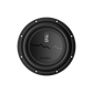LAudiocontrol EPICX8 est un caisson de basse circulaire noir de 8 pouces portant la mention EPIC, une ligne dentelée sur le cône, une double bobine mobile, un bord en caoutchouc et des boulons de bordure.