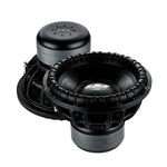 Due subwoofer Deaf Bonce Apocalypse DB-3.5K da 15 con bordi e loghi a coste erogano 3500W RMS ciascuno su sfondo bianco.