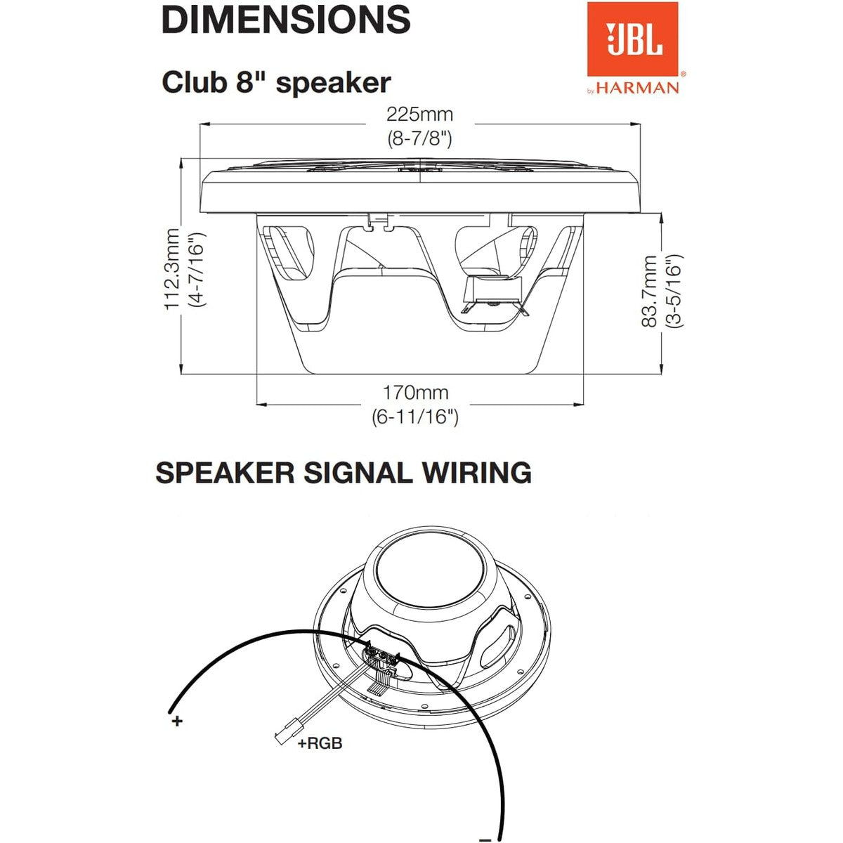 JBL-Marine Club82-8" (20cm) Koaxial-Lautsprecher-Masori.de