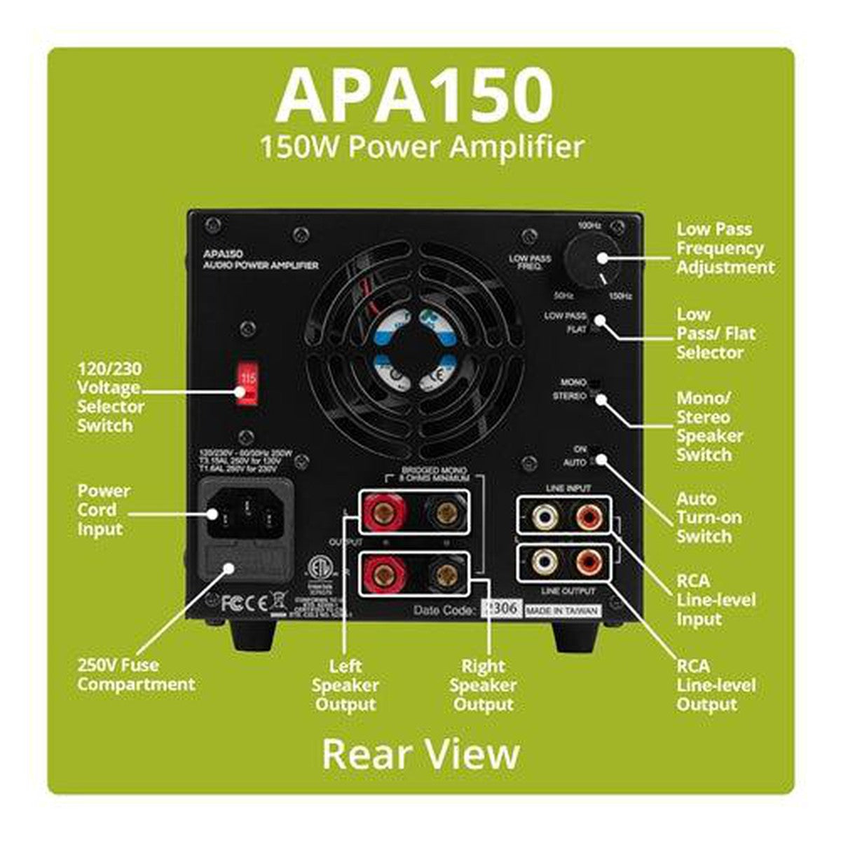 Dayton Audio-APA150-1-Kanal Verstärker-Masori.de