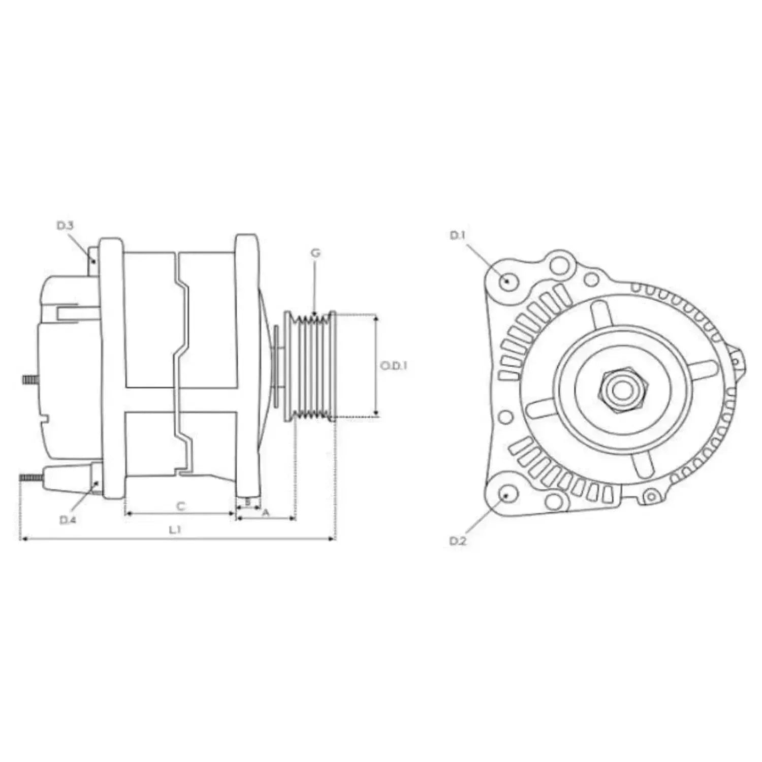 AD Alternators-Universal 350A - 13.4V-16.2V-Universal-Lichtmaschine-masori-kaufen