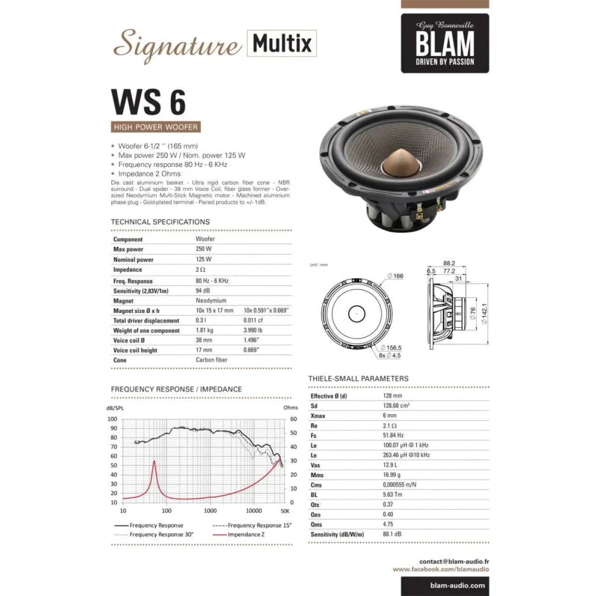 Blam-Multix A.L.C. WS6 Multix -6.5" (16,5cm) Tiefmitteltöner-Masori.de