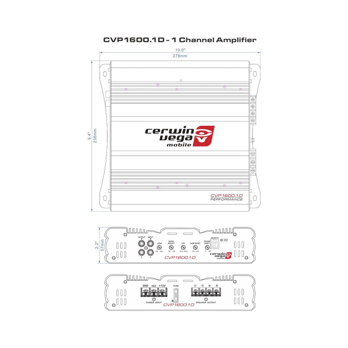 Cerwin Vega-CVP Series CVP1600.1D-1-Kanal Verstärker-Masori.de