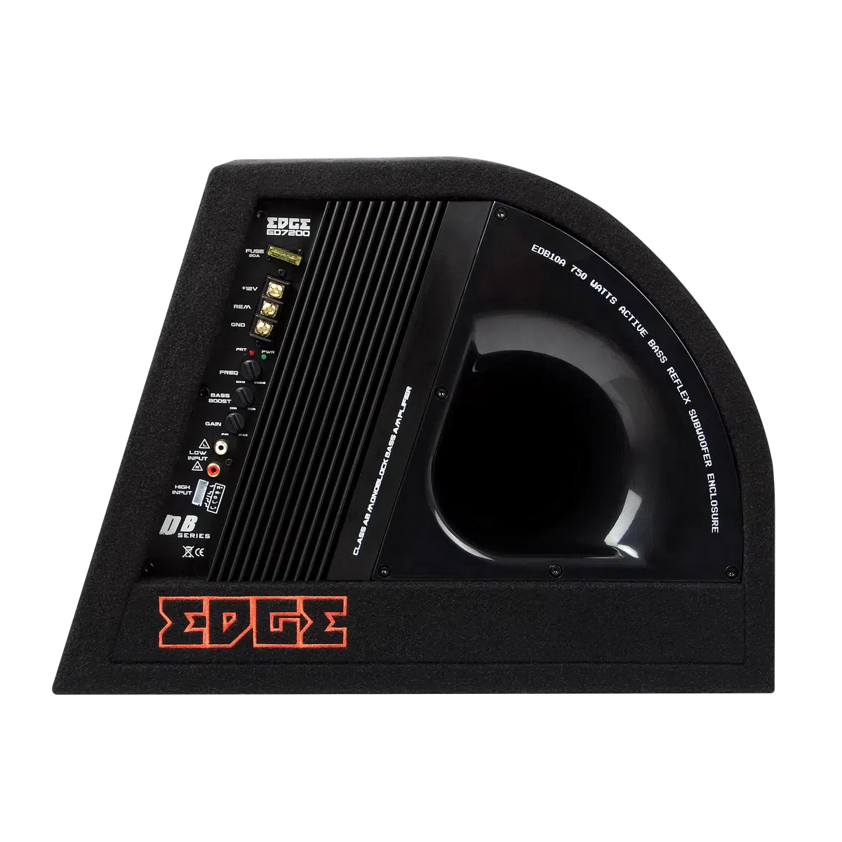 Edge Car Audio-DB EDB10A-E0-10" (25cm) Aktiv-Gehäusesubwoofer-Masori.de