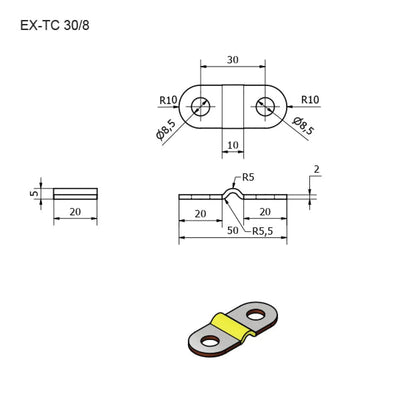 Elerix-EX-T30K Batterie Verbinder SHORT-Batterie-Zubehör-Masori.de