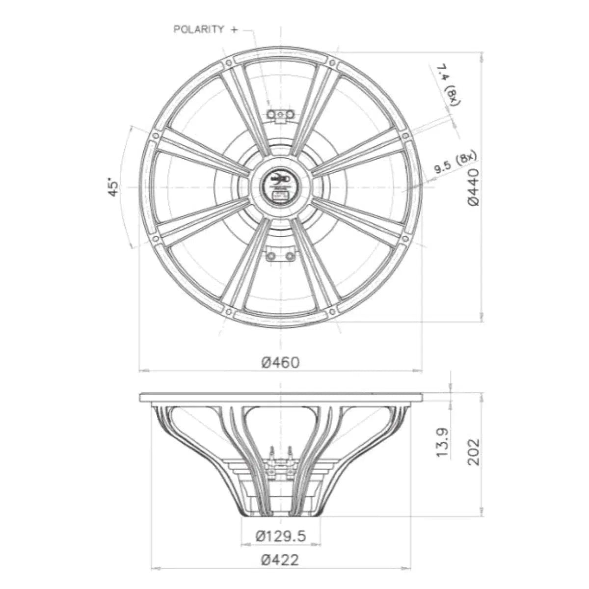 FaitalPro-18FH500-18" (46cm) Subwoofer-Masori.de