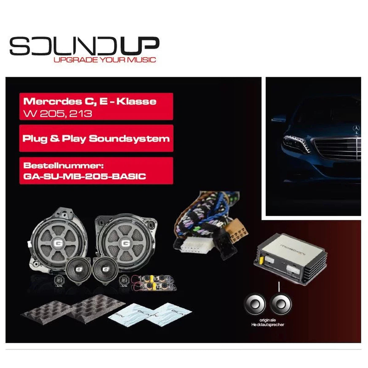 Gladen-Sound Up MB 205-Mercedes-Komplettset-Masori.de