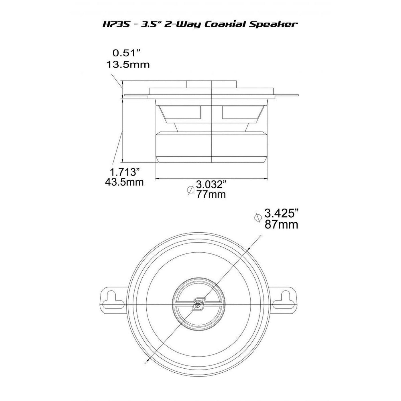 Cerwin Vega-HED Series H735-3" (8cm) Koaxial-Lautsprecher-Masori.de