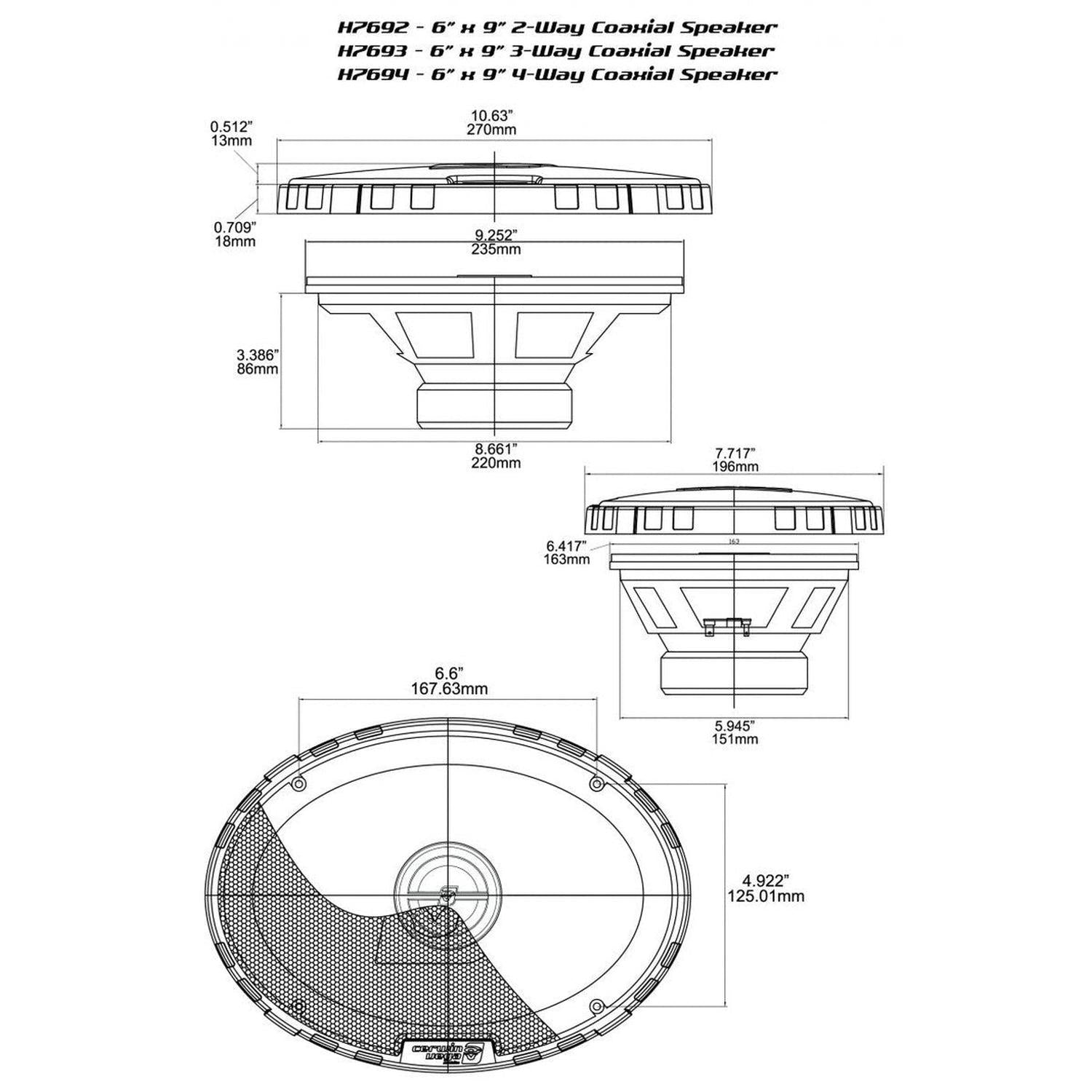 Cerwin Vega-HED Series H7693-6"x9" Koaxial-Lautsprecher-masori-kaufen