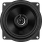 Altavoz coaxial para coche JBL STAGE2 55F de color negro, visto desde arriba con una membrana redonda, una cúpula central y orificios de fijación en las esquinas del marco cuadrado.