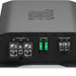 Lamplificateur monocanal JBL STAGE GT 50011 est équipé de bornes dalimentation, de fusibles et de connexions pour haut-parleurs, ainsi que de deux fusibles verts de 30 A pour une performance optimale du caisson de basses.
