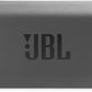 Ein grauer 4-Kanal-Verstärker vom Typ JBL STAGE GT 60041 ist von oben zu sehen; an den Seiten sind die Ein- und Ausgänge zu erkennen.