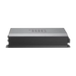 Ein rechteckiger, schwarz-grauer JBL STAGE GT 90041-Verstärker mit gerippten Seiten, Frontansicht auf weißem Hintergrund – ideal für Car-Audio-Systeme.