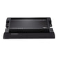 Un amplificador Kicker Warhorse Series 49WXA10004 negro con detalles plateados y su número de modelo impreso en el panel frontal.