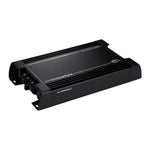 El Kicker Warhorse Series 49WXA36001 es un amplificador negro rectangular de 1 canal con terminales visibles y una potente salida RMS de 3600W.