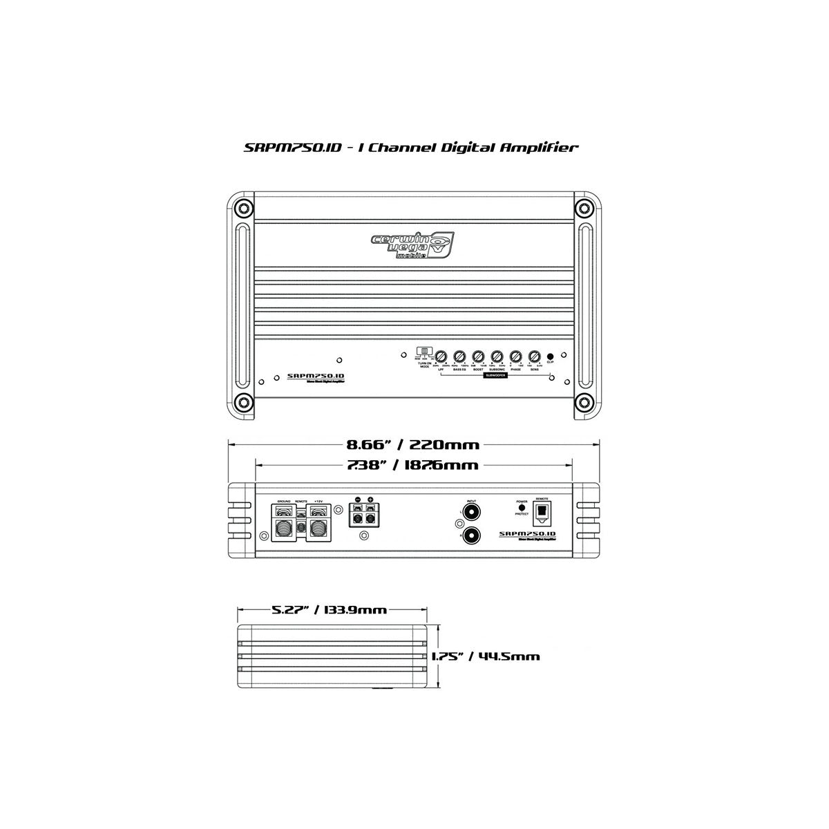 Cerwin Vega-RPM Stroker SRPM750.1D-1-Kanal Verstärker-Masori.de