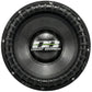 El Apocalypse DB-7.5K NEO de Deaf Bonce es un subwoofer negro de 15 con patrón de fibra de carbono, logotipo DB verde/blanco y potente imán Neodym.