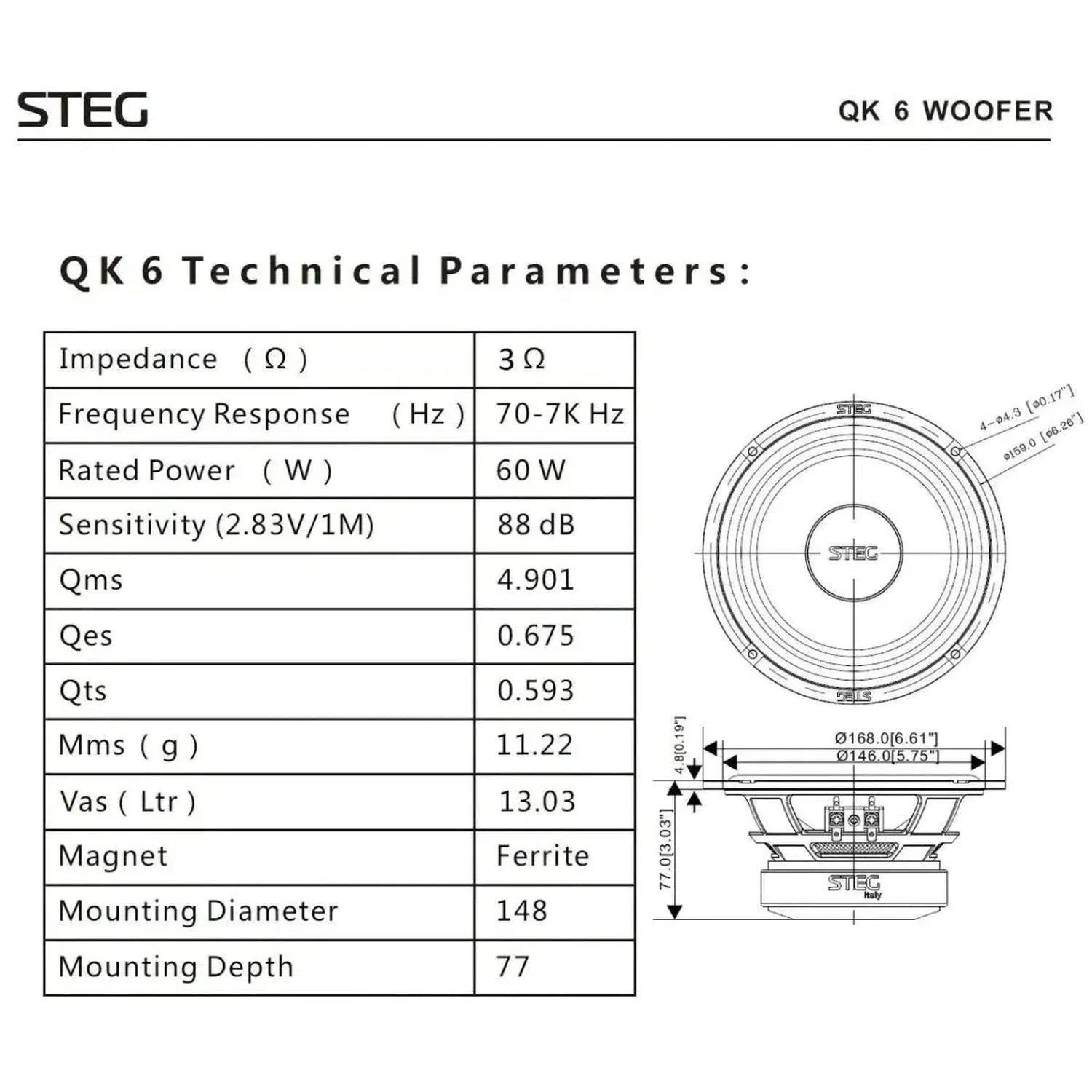 Steg-QK6-6.5" (16,5cm) Tiefmitteltöner-masori-kaufen