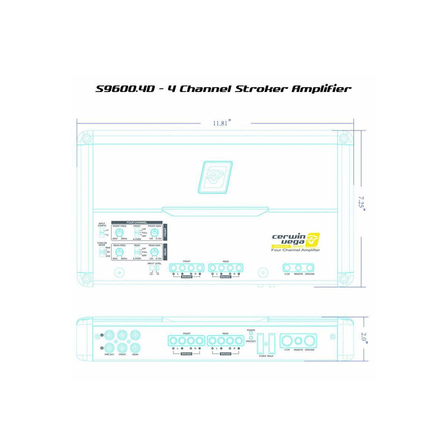 Cerwin Vega-Stroker S9600.4D-4-Kanal Verstärker-Masori.de