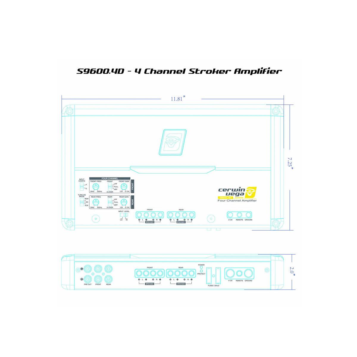 Cerwin Vega-Stroker S9600.4D-4-Kanal Verstärker-Masori.de