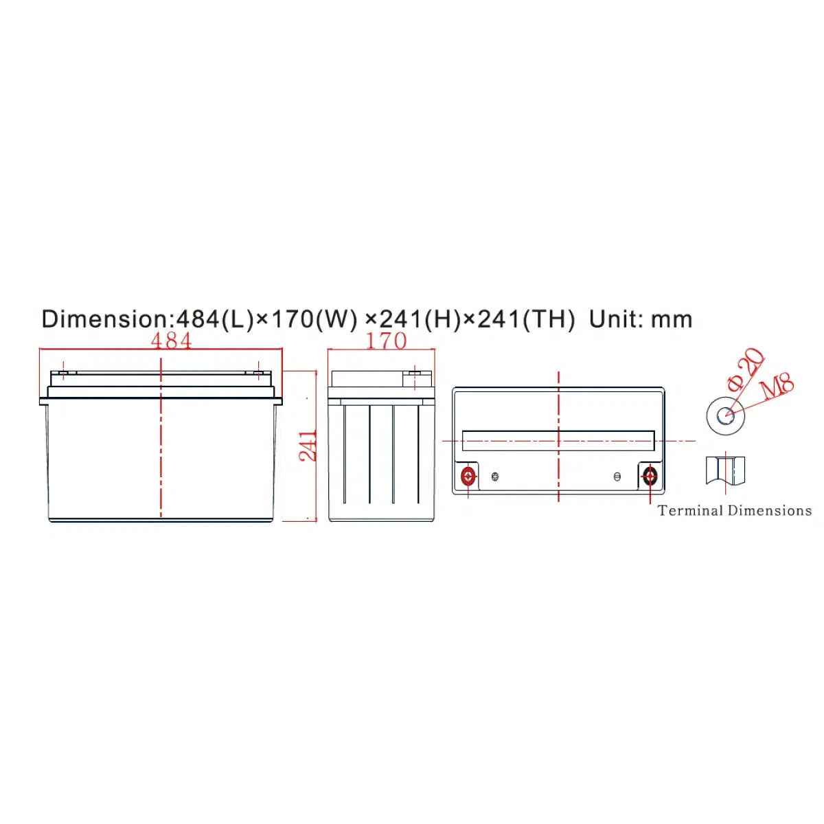 Ultimatron-JM-12-150 150Ah - AGM-AGM Batterie-Masori.de