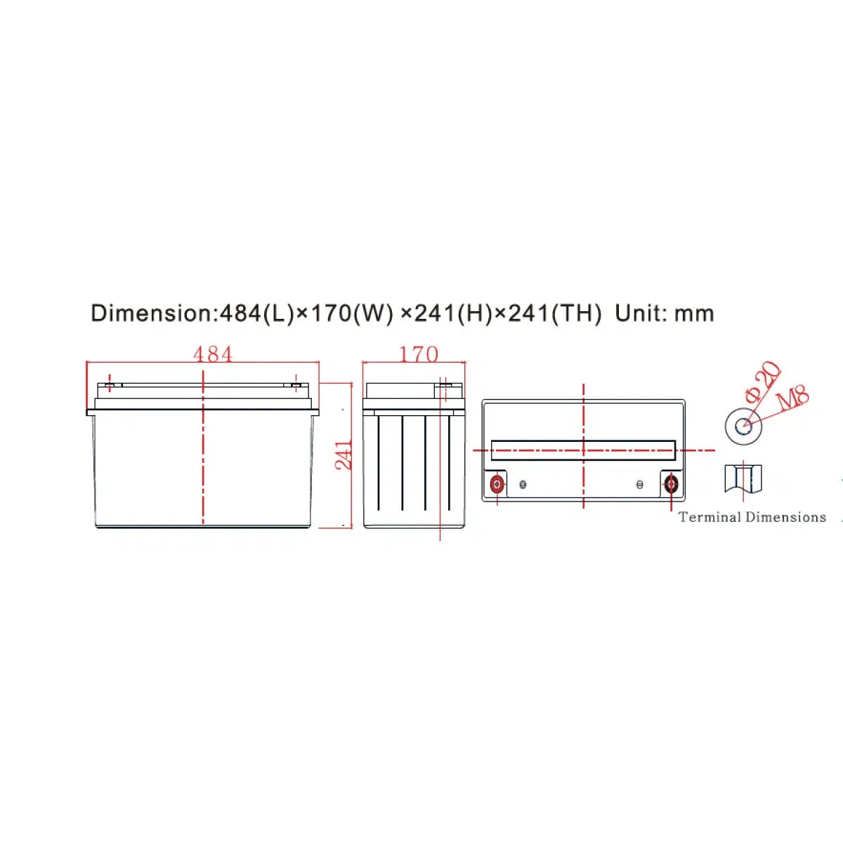 Ultimatron-JPC-12-150 150Ah - AGM-AGM Batterie-Masori.de