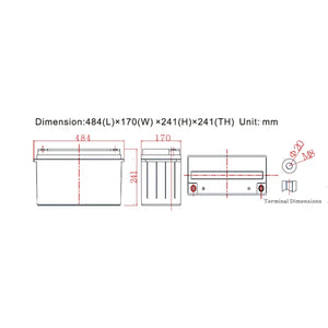 Ultimatron-JPC-12-150 150Ah - AGM-AGM Batterie-Masori.de