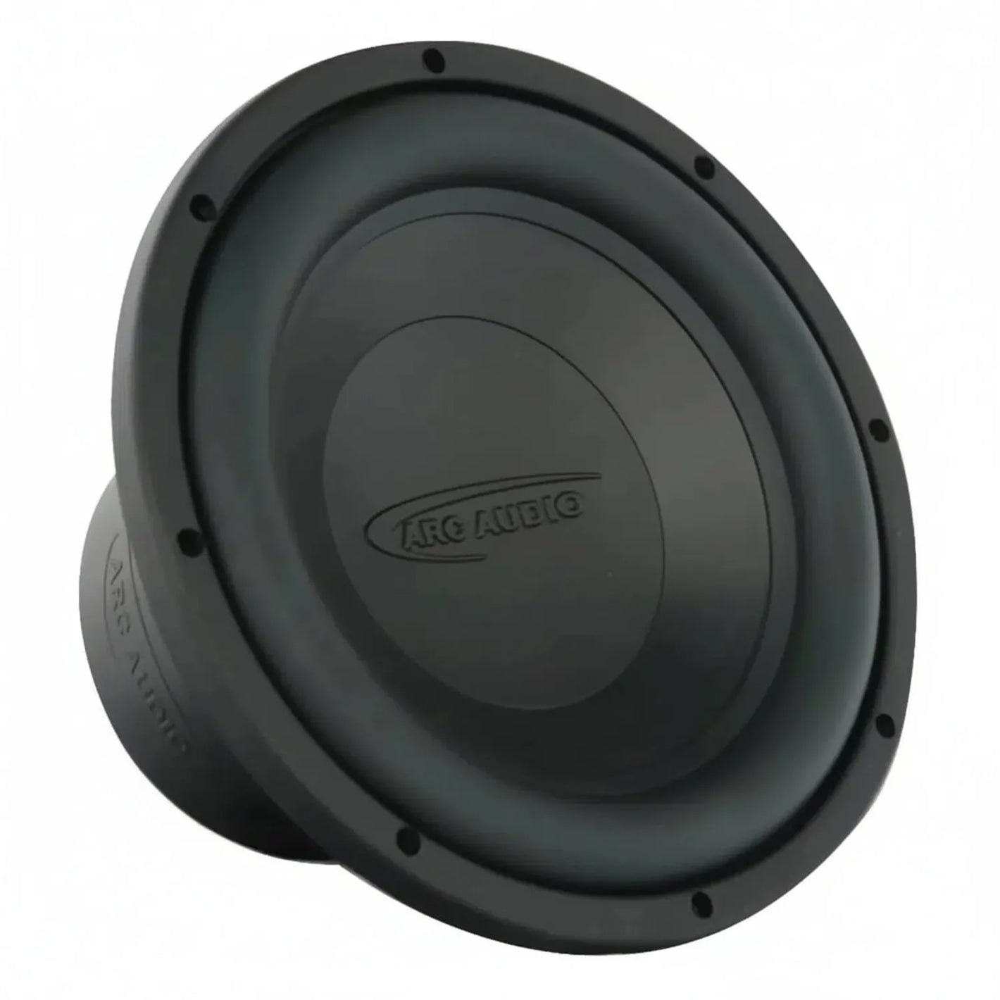 LARC Audio ARC 10 v.3 D2/D4 è un subwoofer nero da 10 con cono rotondo e logo centrale, ideale per le casse di piccole dimensioni.