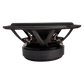 Vista lateral del subwoofer negro ARC Audio AS600 de 6,5 que muestra su cono, marco y conjunto de imanes sobre un fondo blanco.