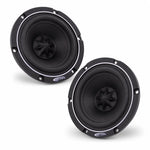 Due altoparlanti rotondi neri per auto ARC Audio RS 3.0 da 3 pollici con anello bianco, con il logo del marchio su sfondo bianco.