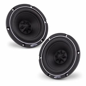 Dos altavoces redondos negros ARC Audio RS 3.0 de 3 pulgadas para coche con un anillo blanco, con el logotipo de la marca, mostrados sobre un fondo blanco.