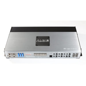 Le système audio R-130.4 24V est un Verstärker LKW 24V avec plusieurs entrées/sorties et un étiquetage clair - idéal pour les camions.
