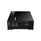 De Audiocontrol EPIC1000 1-kanaals versterker in zwart heeft aarding, afstandsbediening, +12V en mono subuitgangen, weergegeven op een effen witte achtergrond.