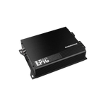 LAudiocontrol EPIC750 è un amplificatore nero a 1 canale con un design elegante, prese daria visibili e ingressi etichettati su un lato.