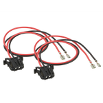 Zwei Sätze Audison CN WIRE ADAPT. 04 MERC. A/C/CLK/E-Kabel mit Steckern und schwarzen Kunststoffgehäusen, dargestellt auf weißem Hintergrund.
