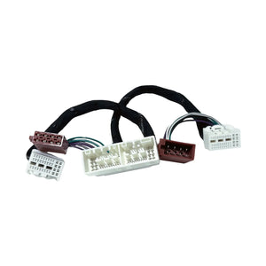Audison Prima AP T-H HYKI01: cablaggio Plug  Play nero per Hyundai/Kia, connettori ISO e spine marroni — laccessorio perfetto per lamplificatore.