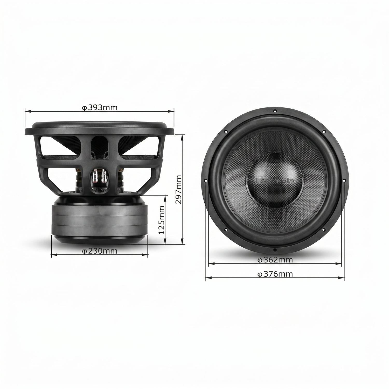 B2 Audio-Rage XL 15 V2 CARBON-15" (38cm) Subwoofer-masori-kaufen