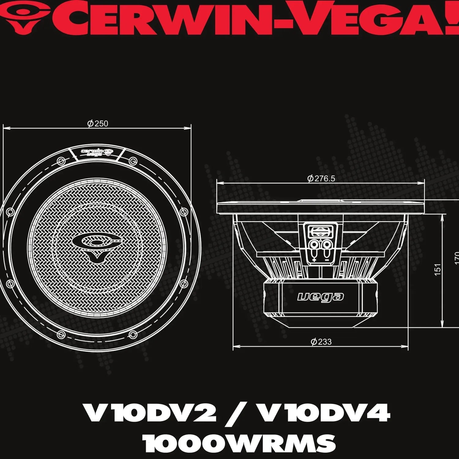 Cerwin Vega-Vega 2025 Edition V10DV2/4-10" (25cm) Subwoofer-masori-kaufen