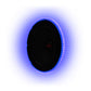 Lanello luminoso DD Audio LED RGB da 8″ si illumina di un vibrante blu lungo il bordo, creando unaura suggestiva su uno sfondo bianco.