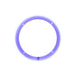 Il DD Audio LED RGB Light Ring 8″ è un anello circolare di colore viola con quattro piccoli fori uniformemente distanziati, su sfondo bianco.