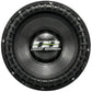 El Apocalypse DB-7.5K NEO de Deaf Bonce es un subwoofer negro de 15 con patrón de fibra de carbono, logotipo DB verde/blanco y potente imán Neodym.