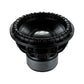El subwoofer Deaf Bonce Apocalypse DВ-3.5K de 15 cuenta con un borde de goma acanalado, un cono profundo, una estructura metálica y 3500 W RMS, mostrado desde arriba sobre un fondo blanco.