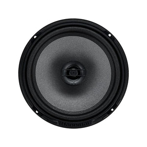 The Deaf Bonce Hannibal Easy 165X is a round black 6.5 2-way coaxial speaker with a central dome, shown front-on against a white background.