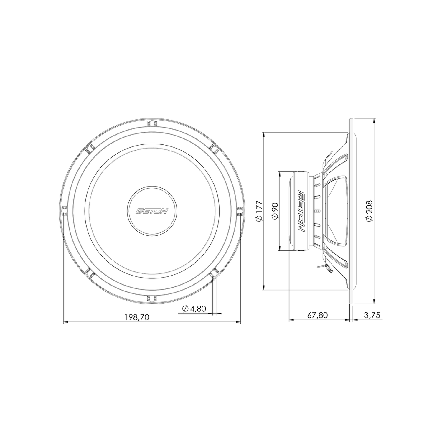 ETON-POW 20+-8" (20cm) Lautsprecherset-masori-kaufen