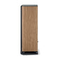 Diffusore Hi-Fi Focal ARIA EVO X N°2, alto e rettangolare, con finitura a venature di legno e base nera, su sfondo bianco.