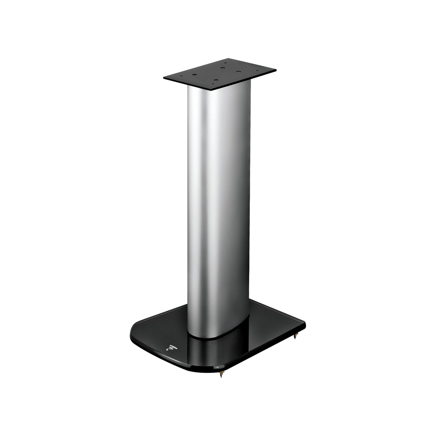 El Focal ARIA S 900 es un soporte de altavoz metálico con placa superior rectangular, columna cilíndrica y base negra, ideal para los altavoces Aria.