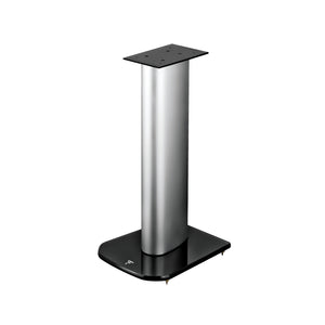 El Focal ARIA S 900 es un soporte de altavoz metálico con placa superior rectangular, columna cilíndrica y base negra, ideal para los altavoces Aria.