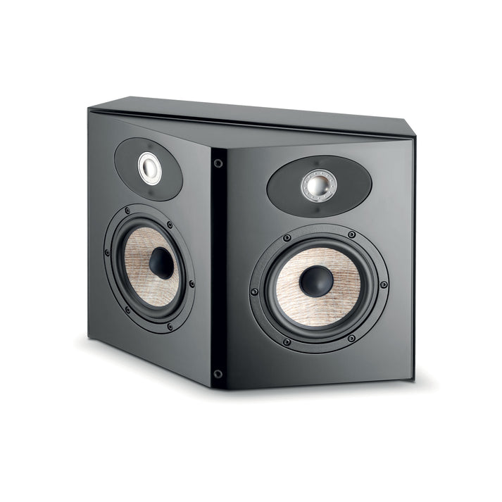 Le Focal ARIA SR 900 est un haut-parleur surround bipolaire noir à 2 voies avec des woofers Flax et des tweeters compacts qui sintègrent dans tous les coins de la pièce.