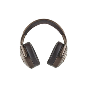 Auriculares inalámbricos con cancelación de ruido Focal Bathys MG en color bronce, de frente sobre fondo blanco.