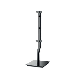 El Focal OnWall 300 Stativ es un soporte de altavoz de metal negro con base cuadrada, soporte ajustable, abrazaderas de montaje y un moderno diseño minimalista.